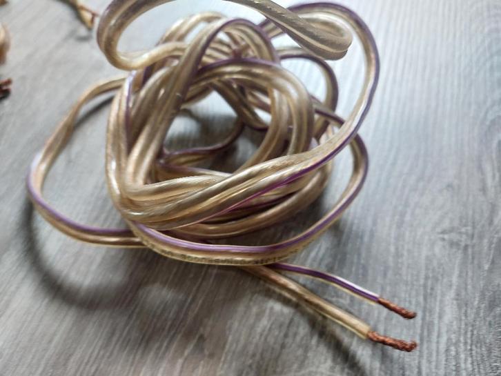 Luidsprekerkabel 2 x 2,5 m2 lengte: 3,50 m en 2 m 2x2,5 qmm, Audio, Tv en Foto, Audiokabels en Televisiekabels, Gebruikt, Luidsprekerkabel