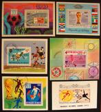 - 735 - 6 Blokjes met Voetballers., Verzenden, Gestempeld, Sport