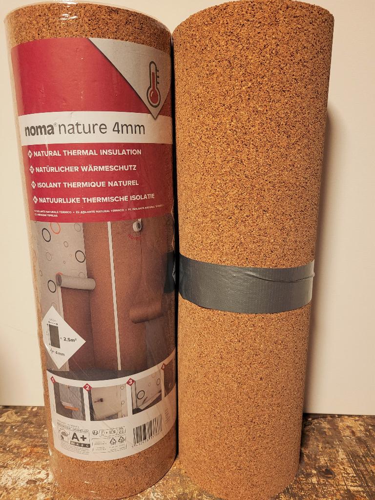 Isolatierol Noma Nature - Kurk - RD waarde 0,07m² K/W - 4mm, Doe-het-zelf en Verbouw, Overige materialen, 4 tot 8 cm, Verzenden