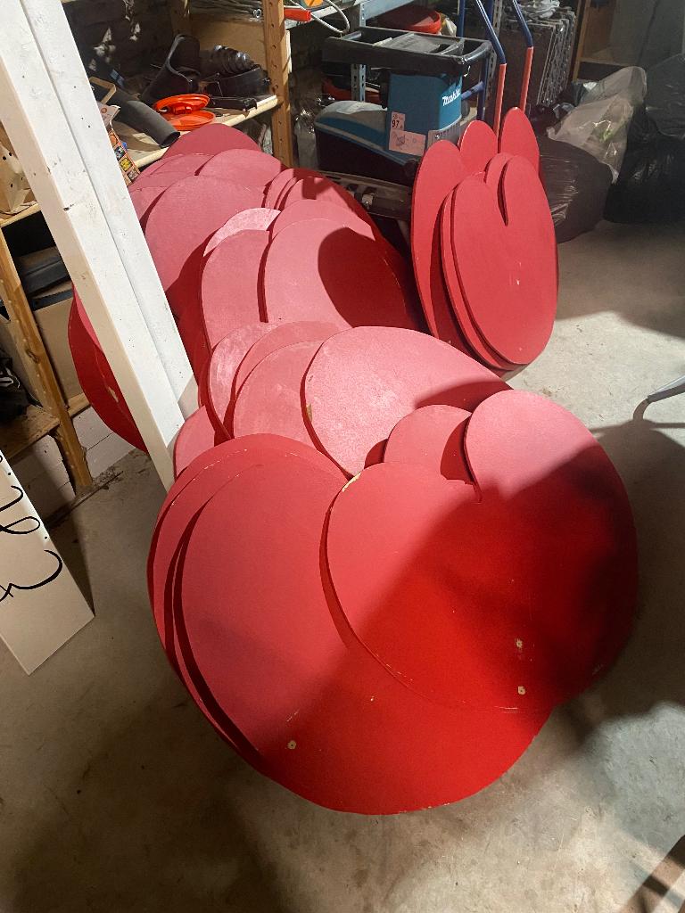 Straatversiering pompeblêden, Ophalen, Gebruikt