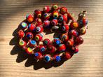 Rode kralen ketting., Ophalen of Verzenden, Gebruikt, Rood, Overige materialen