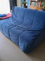 Ikea Lycksele LÖVÅS 2-zits slaapbank met blauw hoes e matras, Ophalen, Blauw, Tweepersoons, Zo goed als nieuw