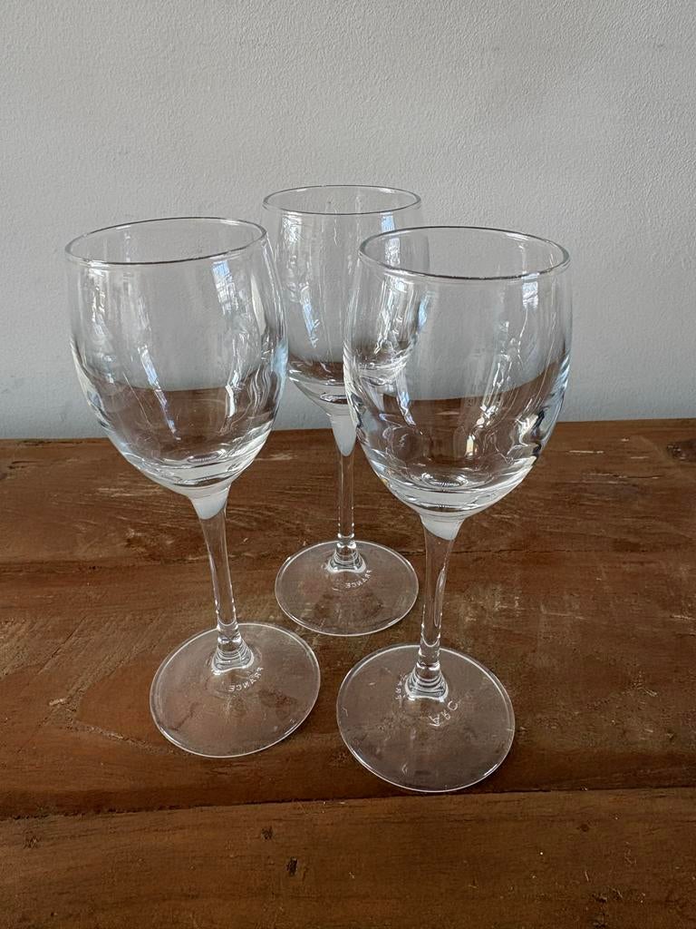 Set van 3 glazen portglazen, Antiek en Kunst, Antiek | Glas en Kristal, Ophalen