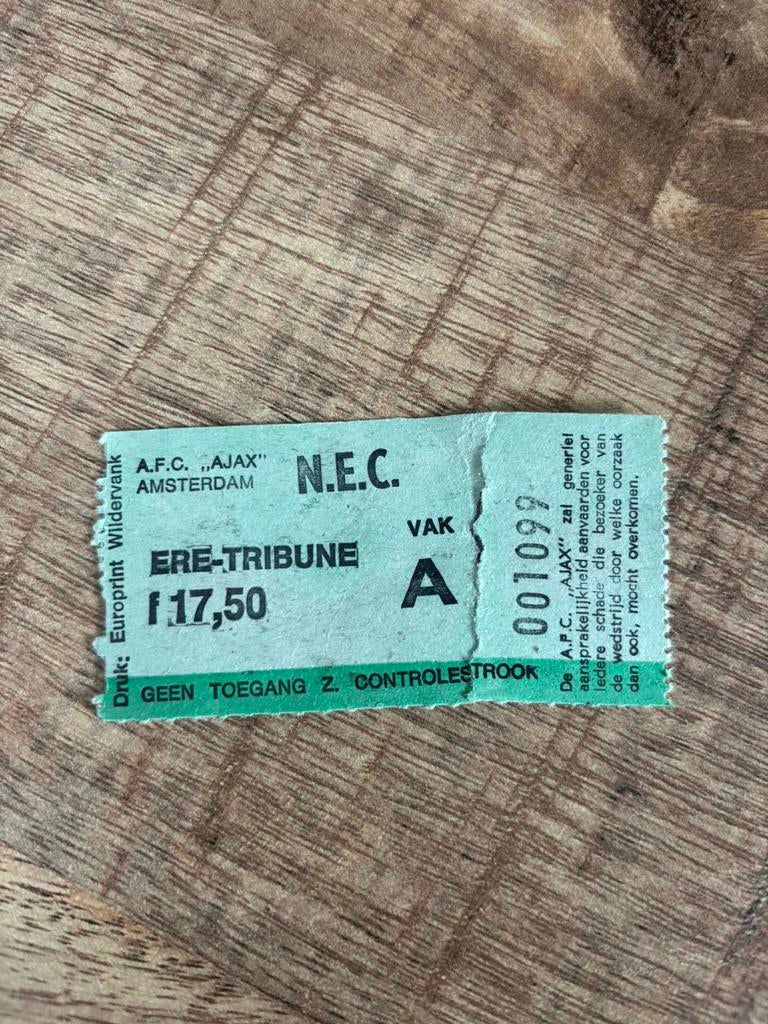 Ajax - NEC oud ticket, Ophalen of Verzenden, Ajax, Overige typen