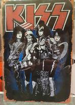 KISS Metalen Wandplaat - Vintage Rock Decoratie, Verzamelen, Ophalen of Verzenden, Nieuw, Poster, Artwork of Schilderij