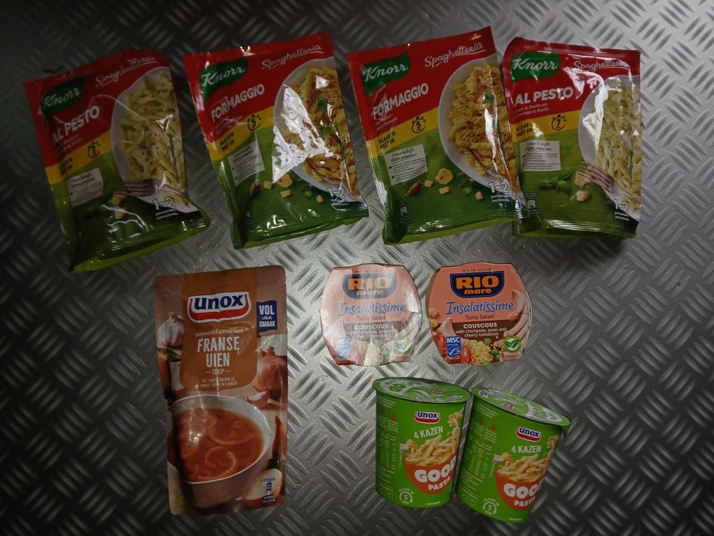 Unox Knorr Rio Mare Tonijn Pasta Soep Voedselpakket, Diversen, Levensmiddelen, Ophalen