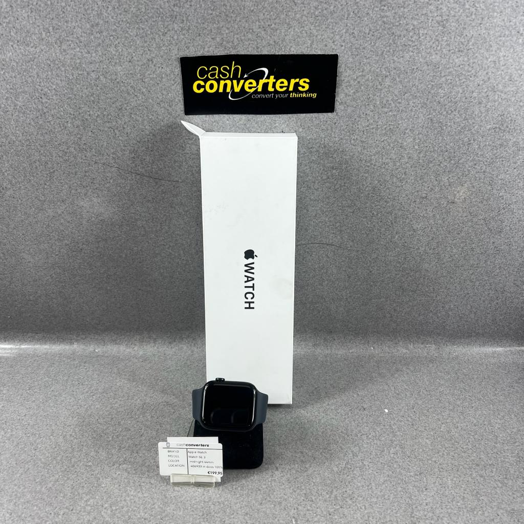 Apple Watch SE3 GPS | 44mm | in doos met lader | 406933, Gebruikt, Apple Watch ⌚️, Zwart, IOS
