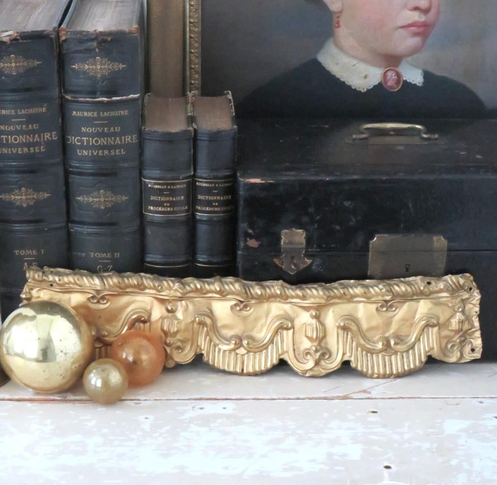 Oude Franse sierrand – latoenkoper, Ophalen of Verzenden