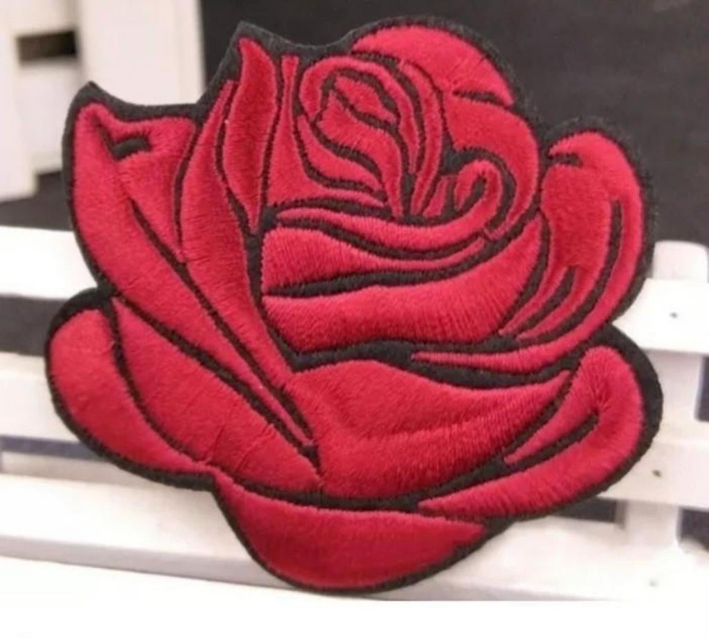Geborduurde rode roos, Ophalen of Verzenden, Nieuw, Overige applicaties