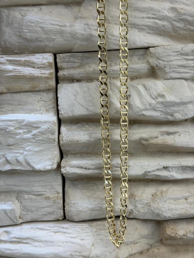 Gouden Fantasie Ketting 14kt, Sieraden, Tassen en Uiterlijk, Kettingen, Nieuw, Goud, Goud, Ophalen of Verzenden