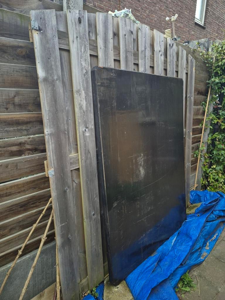 Hardhouten steenschotten en reststukken 150x150 cm, Tuin en Terras, Palen, Balken en Planken, Ophalen, Gebruikt, Overige typen