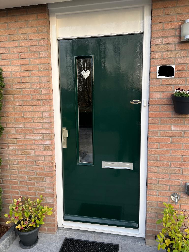 Hard houten stompe voordeur 211,5 x 93cm, Doe-het-zelf en Verbouw, Ophalen, Gebruikt, 80 tot 100 cm, Buitendeur