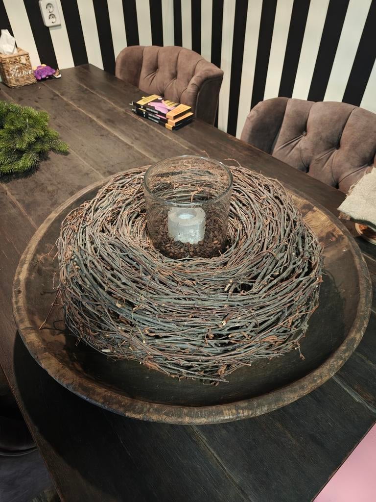 Stoer en Sober een Super mooie houten schaal, Huis en Inrichting, Ophalen, Hout, Bruin, Landelijk