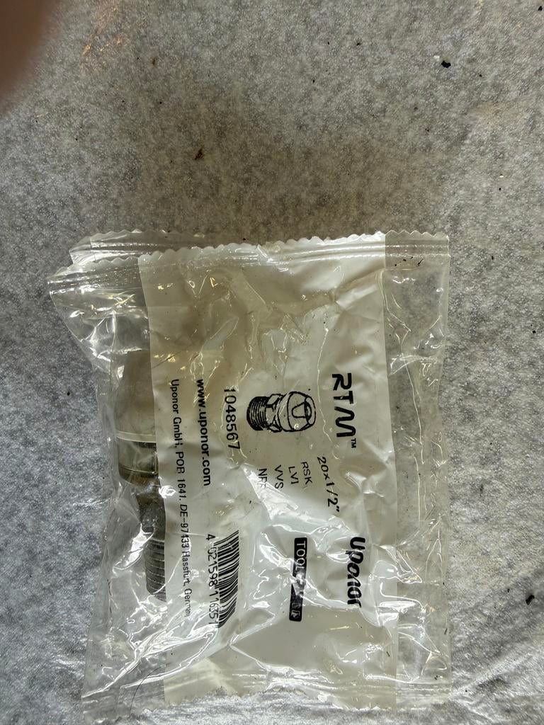 🔥🔥💣Uponor RTM koppelingen 20x1/2” NIEUW – 94 stuks PARTIJ, Ophalen, Nieuw, Chroom, Overige typen