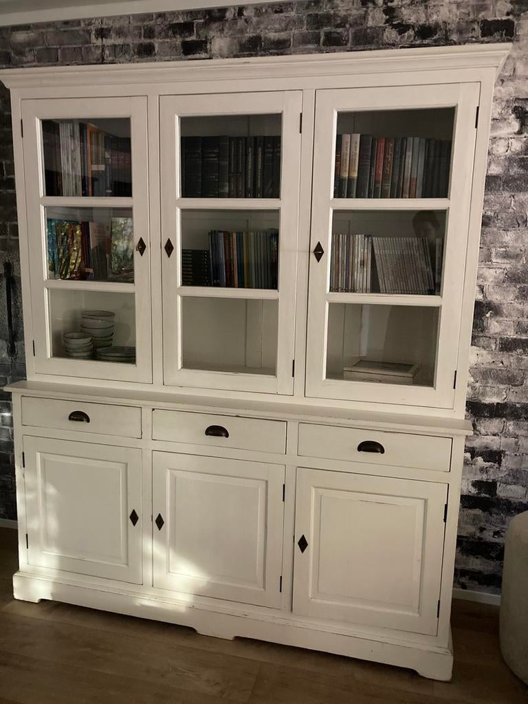 Witte buffetkast, Gebruikt, Ophalen of Verzenden, 150 tot 200 cm, Met deur(en)