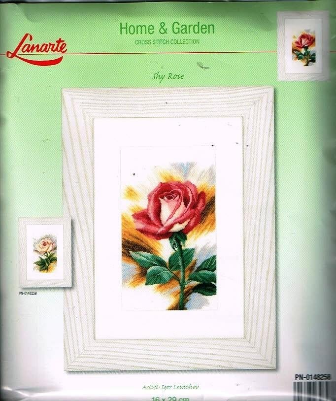 Cado KOOPJE lanarte borduurpakket  SHY rose   148258, Ophalen of Verzenden, Nieuw, Handborduren, Borduurpakket