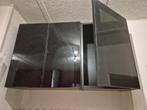 Zwarte ikea kast met glazen deuren, Ophalen of Verzenden, Gebruikt