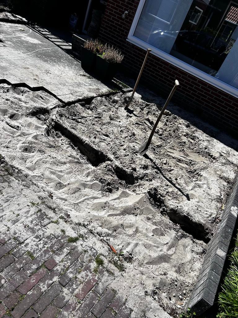 Gratis wit zand - straatzand - ophoogzand - zelf scheppen, Tuin en Terras, Zand, Ophalen, Gebruikt, Ophoogzand