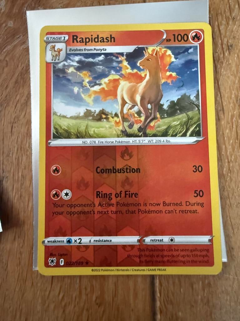 Rapidash 022/189, Ophalen of Verzenden, Nieuw, Losse kaart