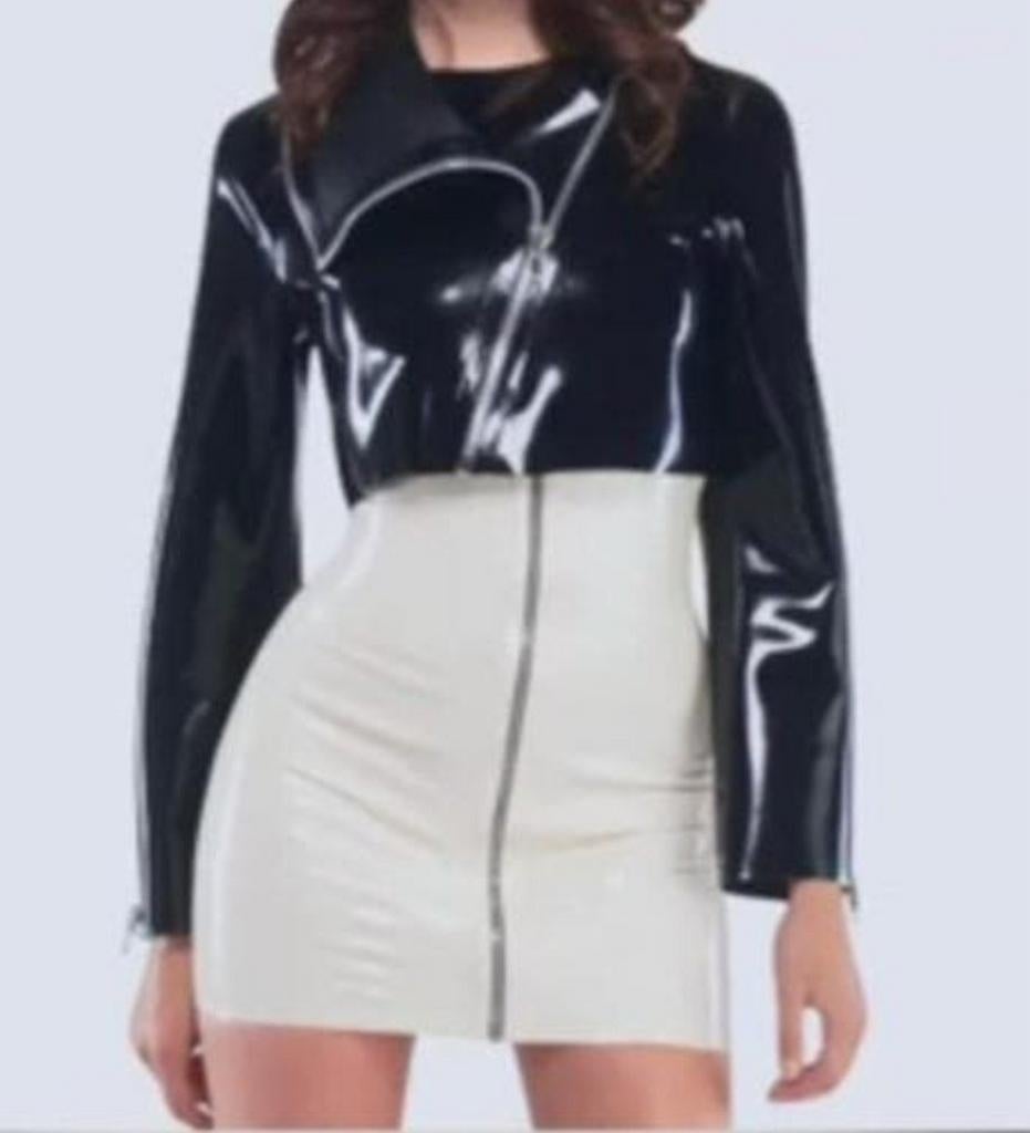 Wauw latex jas met ritsen, tm 3XL, Kleding | Dames, Verzenden, Nieuw