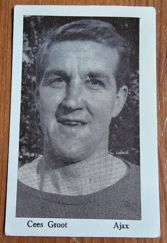 1963 Monty (pre panini) Cees Groot Ajax Kaart Ongebruikt!, Hobby en Vrije tijd, Stickers en Plaatjes, Verzenden, Zo goed als nieuw