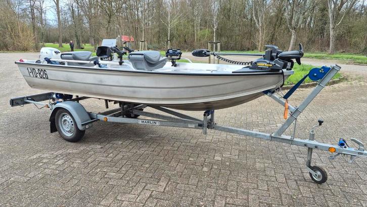 Visboot Qwest B420, Watersport en Boten, Vis- en Consoleboten, 10 tot 30 pk, 3 tot 6 meter, Benzine, Buitenboordmotor, Aluminium