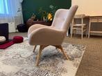 MADE com Doris fauteuil – Shetland roze, Ophalen, Zo goed als nieuw, Stof, 50 tot 75 cm