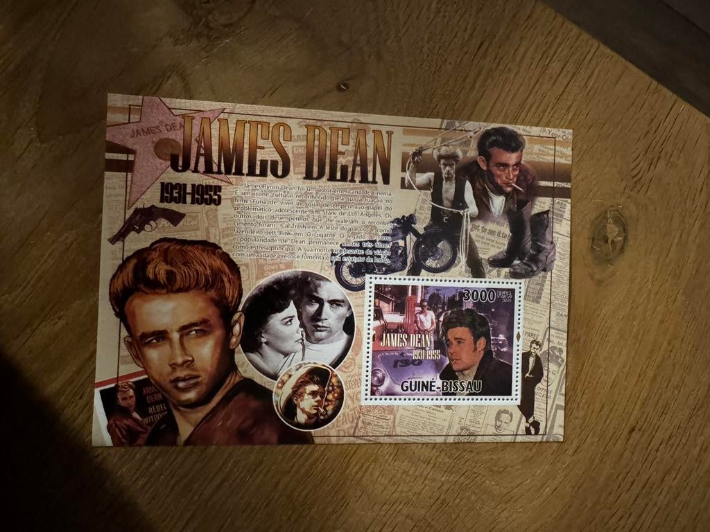 Guinee Bissau blok James Dean, Ophalen of Verzenden, Postfris