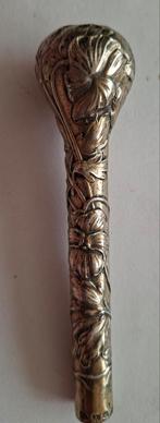 Een jugenstil  zilver handvat paraplu / parasol / wandelstok, Ophalen