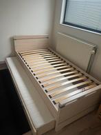 Eenpersoonsbed 90x200 met uitschuifbaar logeerbed, Ophalen, 85 tot 100 cm, Gebruikt, Lattenbodem