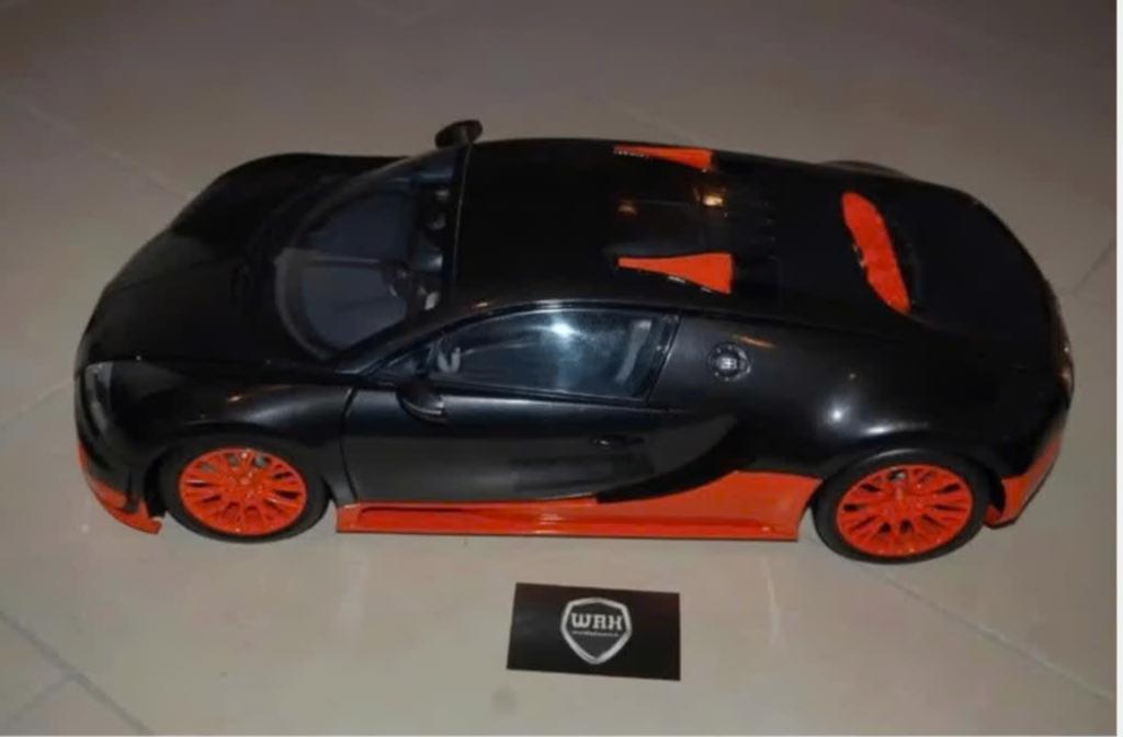 !! SALE !! 1:8 BUGATTI VEYRON 16.4 carbon orange Altaya WRH, Ophalen, Zo goed als nieuw, 1:5 t/m 1:8, Auto