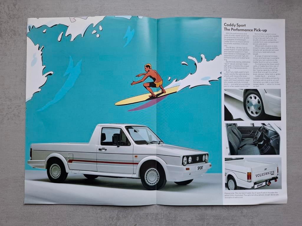 Volkswagen Caddy Sport UK folder, Ophalen of Verzenden, Gelezen, Volkswagen