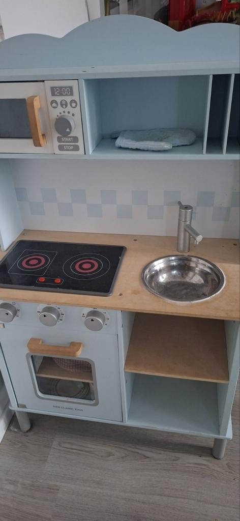 Leuke speelkeuken met magnetron en oven, Ophalen of Verzenden, Gebruikt, Hout, Speelkeuken