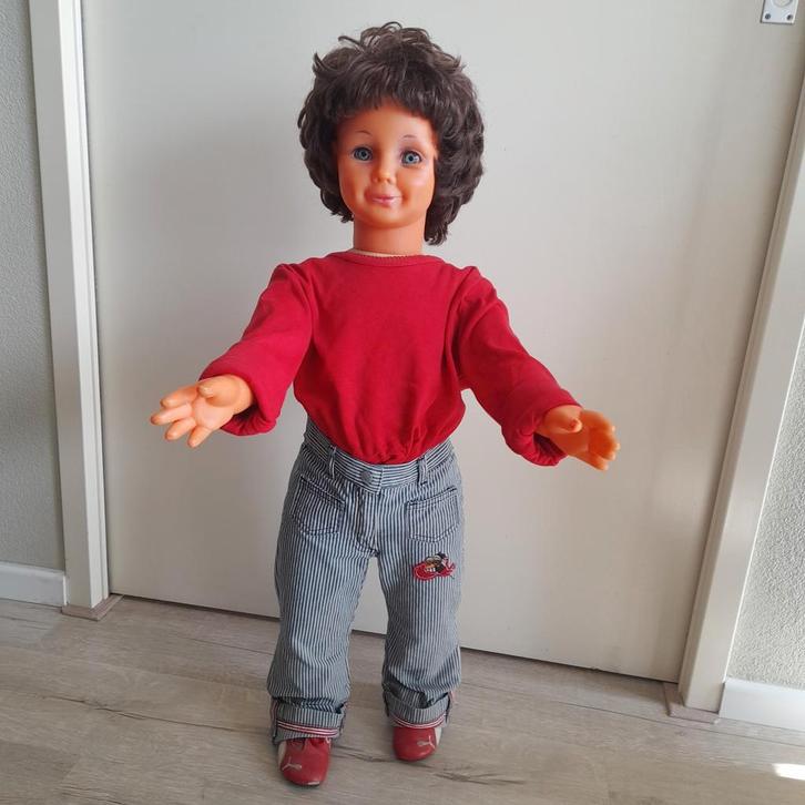 Grote Lissi Bätz pop (90 cm) met kleding - jaren 70/80, Verzamelen, Poppen, Gebruikt, Pop, Ophalen of Verzenden