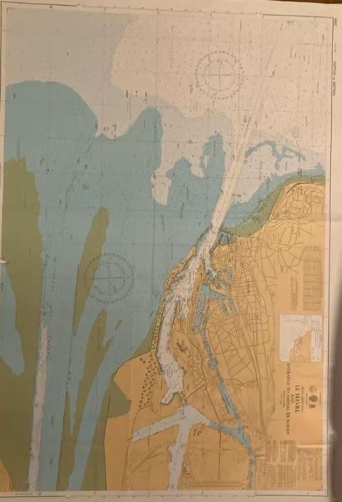 Zeekaarten en rivieren Frankrijk, Ophalen of Verzenden, Gebruikt, Overige typen