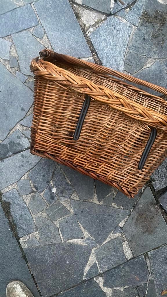 Rieten fietsmand, Ophalen of Verzenden, Fietsmand, Stuurbevestiging