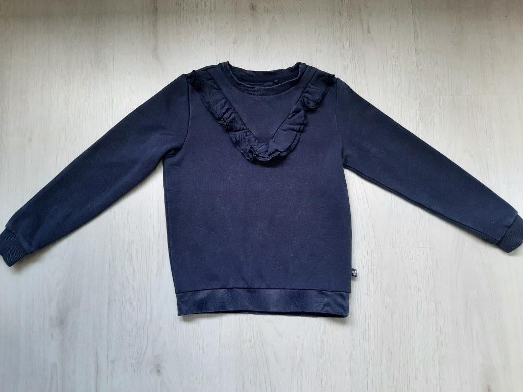 Donkerblauwe trui van WE Fashion, maat 122/128, Kinderen en Baby's, Kinderkleding | Maat 122, Gebruikt, Meisje, Trui of Vest, Ophalen of Verzenden