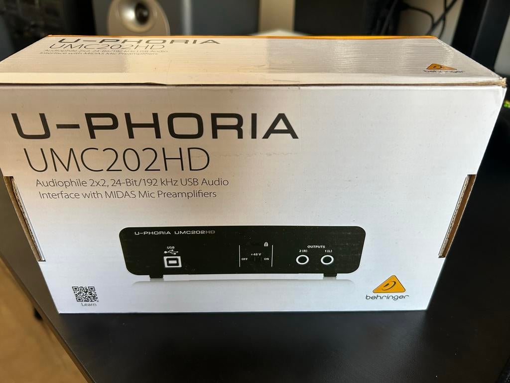 Behringer U-PHORIA UMC202HD USB Audio Interface, Ophalen of Verzenden, Zo goed als nieuw