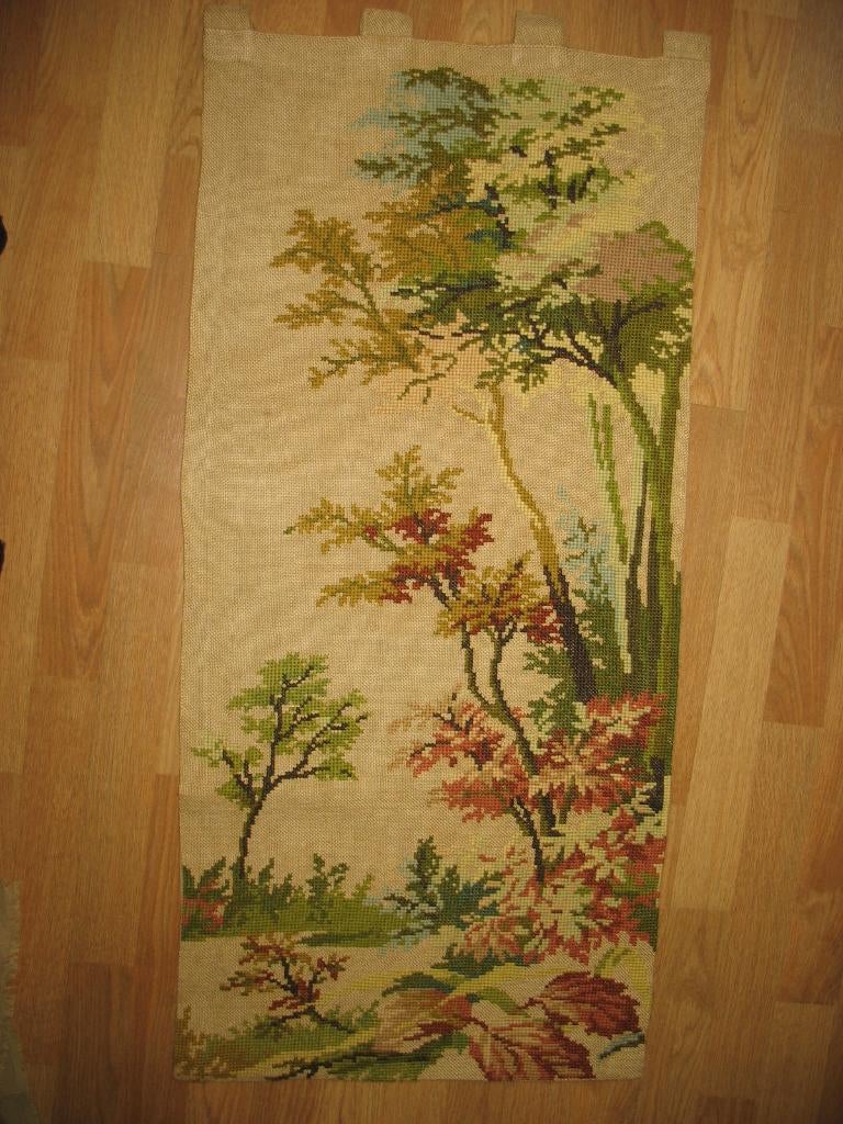 Geborduurd Wanddecoratie Kleed Herfstbladeren ( nr 2*) Vinta, Meerkleurig, Ophalen of Verzenden, Zo goed als nieuw, Handgemaakt