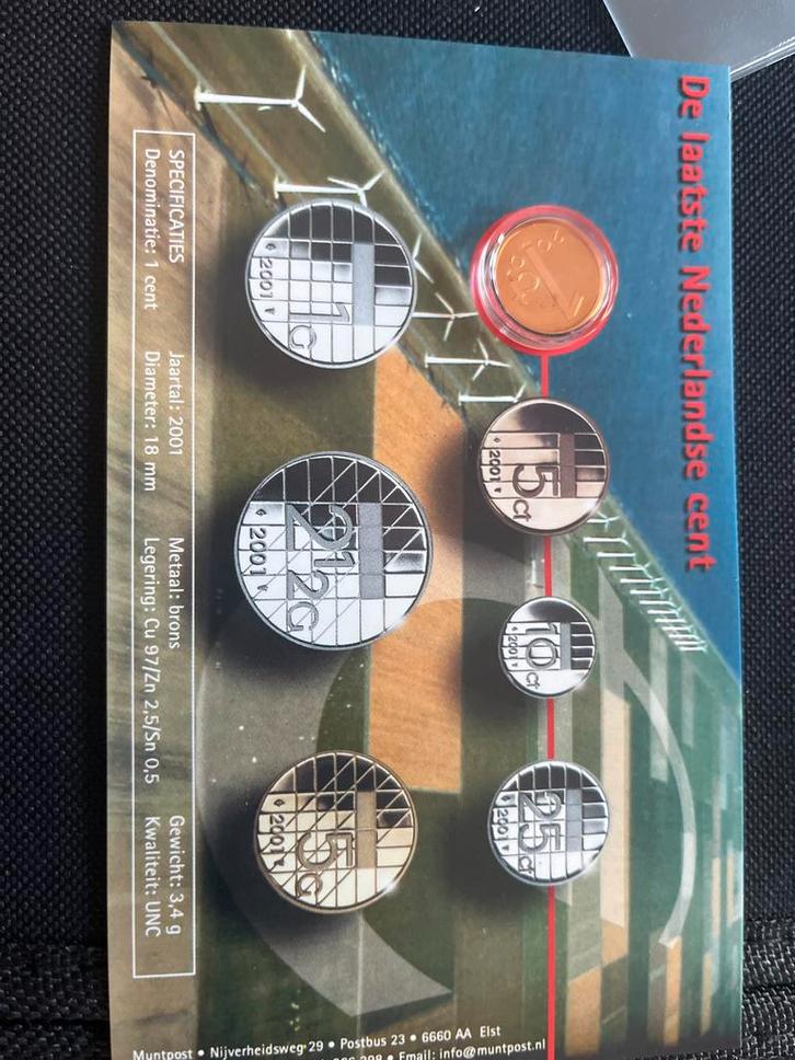 De Laatste Nederlandse Cent 2001 - Koningin Beatrix, Postzegels en Munten, Munten | Nederland, Losse munt, 1 cent, Koningin Beatrix