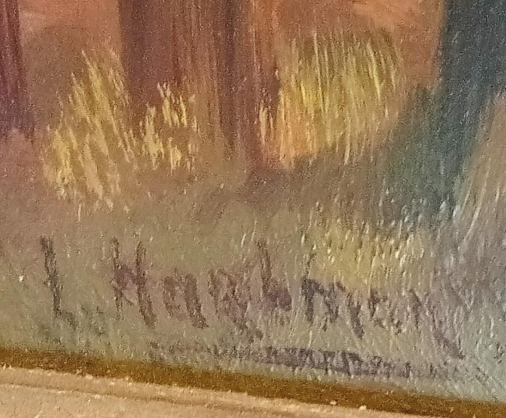 Olieverf op paneel -gesingeerd, Ophalen of Verzenden