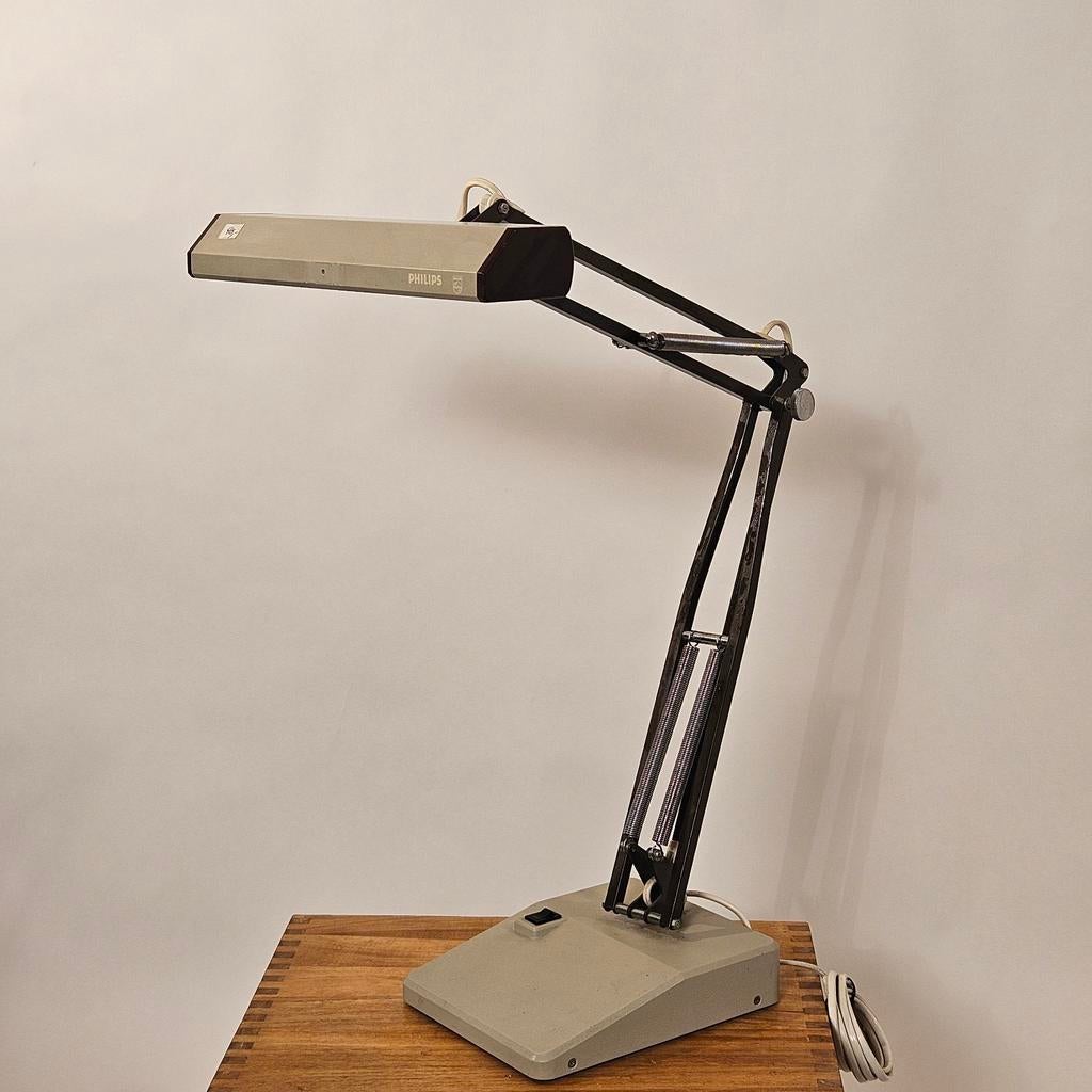 Philips TL Bureaulampe - Vintage Design, Gebruikt, Info@philips.com, Vintage, Industrieel, Ophalen of Verzenden
