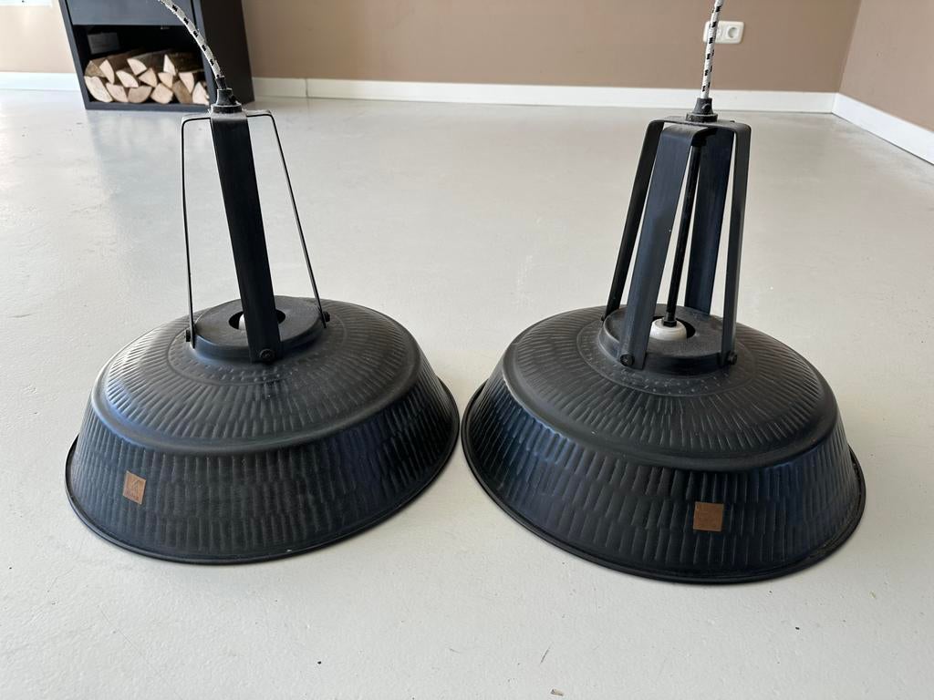 HK Living - hanglamp metaal zwart, Huis en Inrichting, Lampen | Hanglampen, Ophalen, Gebruikt, Metaal, Minder dan 50 cm
