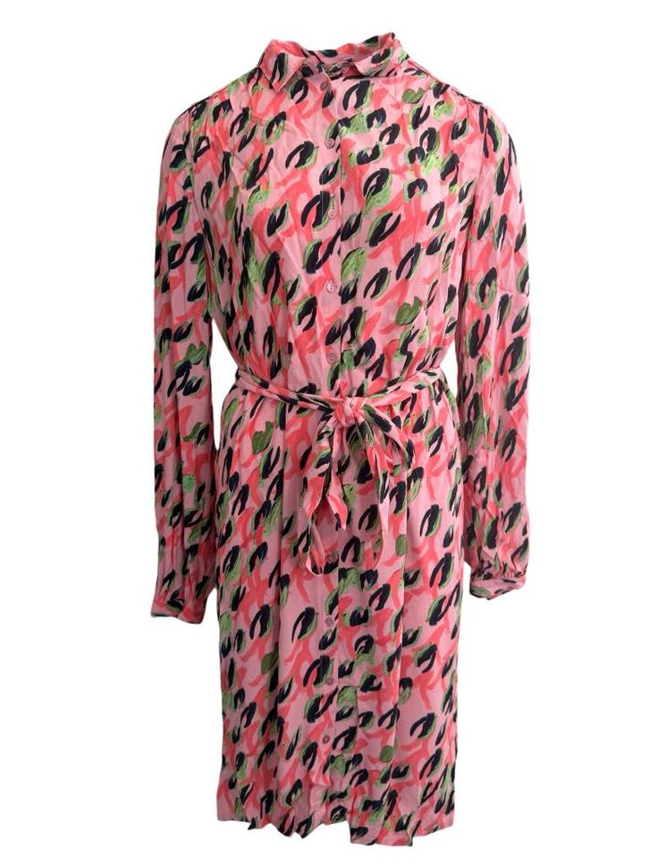 Pom Amsterdam jurk M, Kleding | Dames, Jurken, Zo goed als nieuw, Roze, Onder de knie, Ophalen of Verzenden