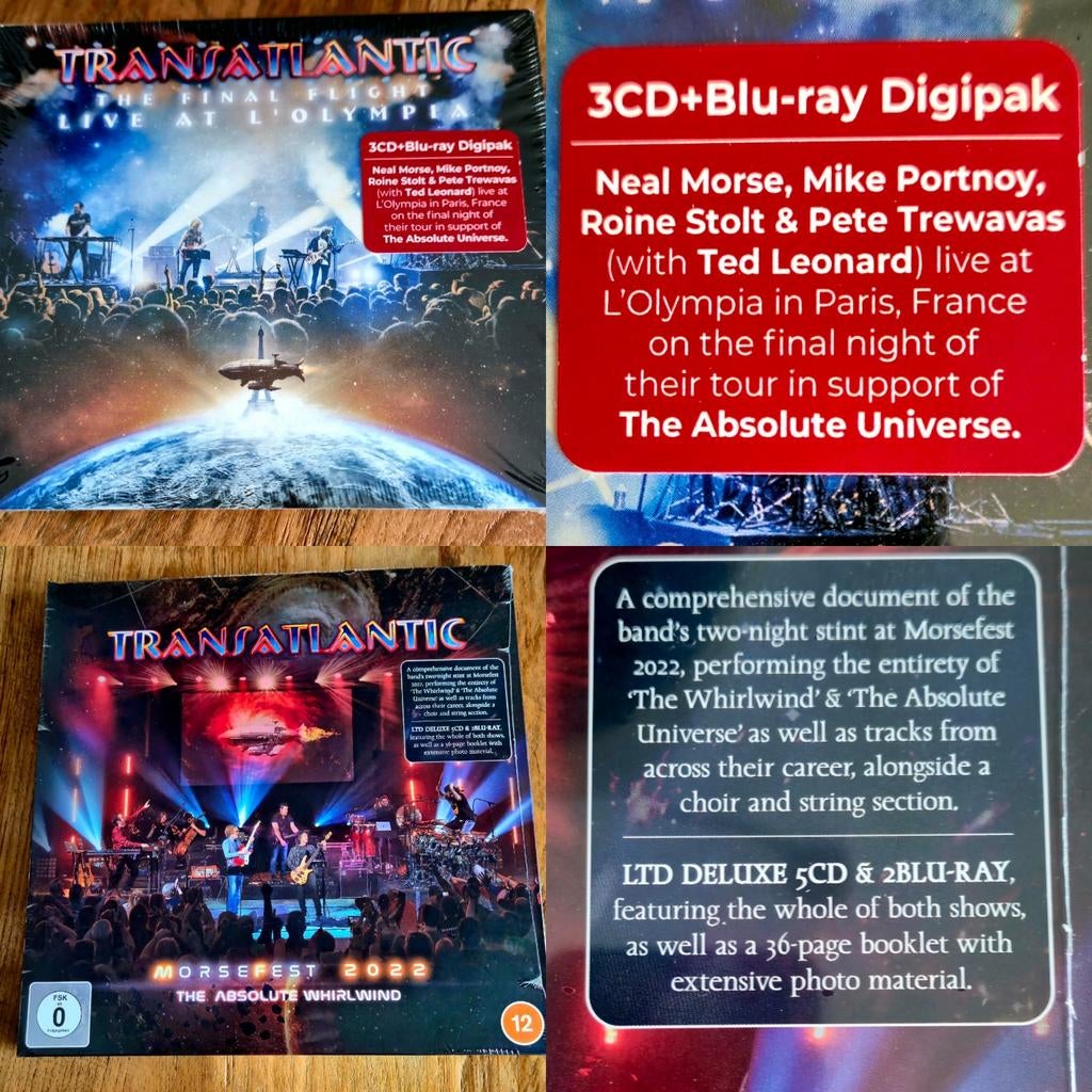 TransAtlantic NIEUW! - Morsefest 2022 en The Last Flight, Ophalen of Verzenden, Nieuw in verpakking, Progressive