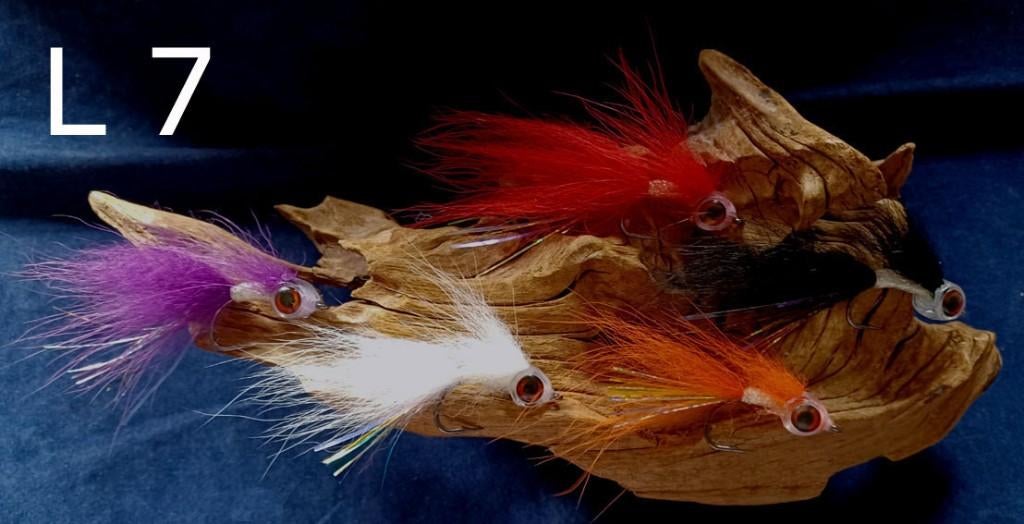 Set L 7 van 5 stuks Forel / Baars / Snoekstreamertjes, Ophalen, Nieuw, Complete set