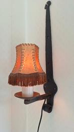 Vintage Brutalistische Wandlamp – Smeedijzer, Ophalen of Verzenden