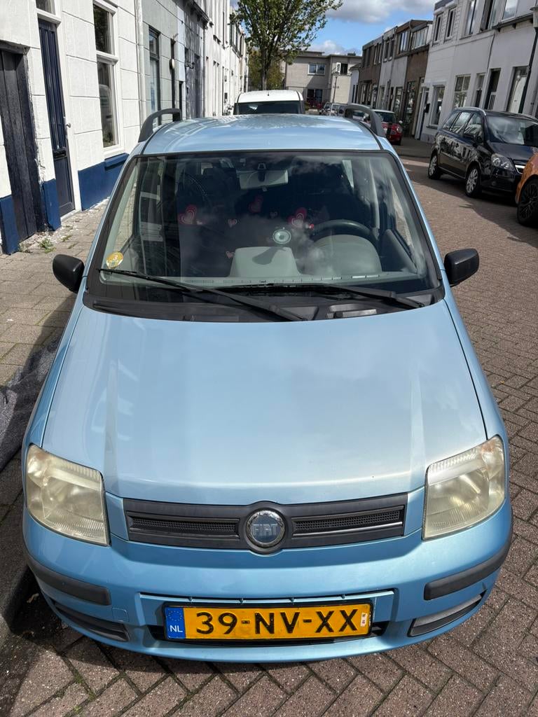 Fiat Panda 1.2 2004 Blauw met Airco, Voorwielaandrijving, Stof, Origineel Nederlands, Handgeschakeld