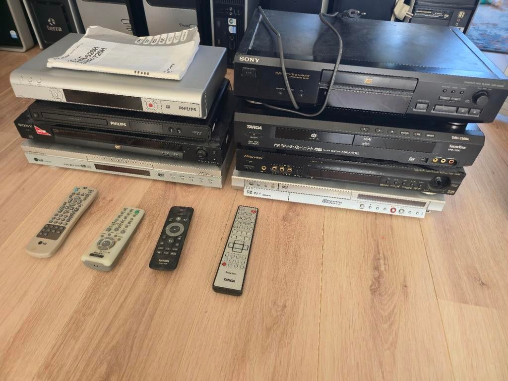 Partij DVD-spelers, recorder, CD-speler en versterkers, Ophalen, Gebruikt, Dvd-speler, Overige merken