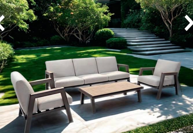 All wheater loungeset, 3 persoons bankje, tafel en stoelen, Ophalen, Nieuw